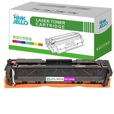 Image of InkJello 207A Toner Cartridge with Chip For Printer, Compatibile HP Colour LaserJet Pro M255dw M255nw MFP M282nw M283fdn M283fdw W2213A Magenta (1 Pack)