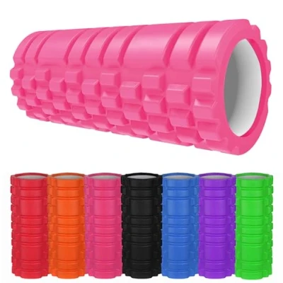 Image of Yoga Massager Foam Roller for Deep Tissue Muscle Massage, Trigger Point Grid Sports Massager, Fitness Gym Physio (PINK)