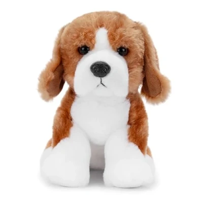 Image of Zappi Co Miles the Beagle Plush Toy Dog (22cm) Buddy Soft Cuddly Recycled Playful Pup Pal