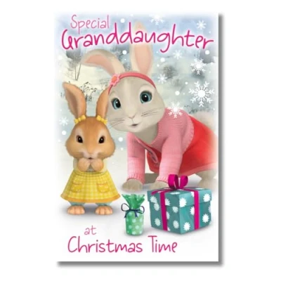 Image of Danilo Promotions Official Peter Rabbit Granddaughter Christmas Card Special at Time, multicolour