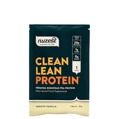 Image of Vegan Protein Powders by Nuzest Clean Lean Smooth Vanilla Plant Based Pea Shake Low Calorie &amp; Carb Gluten Free Dairy 25g (1 Serving)