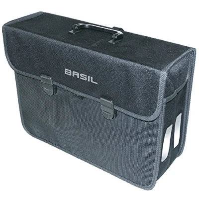 Image of Basil Malaga Pannier Rack Bag, Black, 40 x 16 31 cm