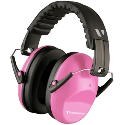 Image of Vanderfields Ear Defenders Adults, 26dB Certified UKCA, Protection Noise Cancelling Headphones, Safety Earmuffs Protectors, Sensory for Autism, DIY, Mowing, Construction