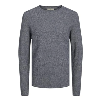 Image of JACK &amp; JONES Men&#039;s Jprblumiguel Knit Crew Neck Noos Jumper, Maritime Blue 1, L