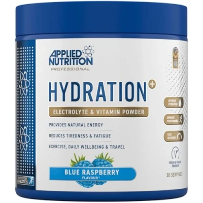 Image of Applied Nutrition Hydration Electrolyte &amp; Vitamin Powder Natural Energy Reduces Tiredness Optimise (240g 30 Servings)(Blue Raspberry)