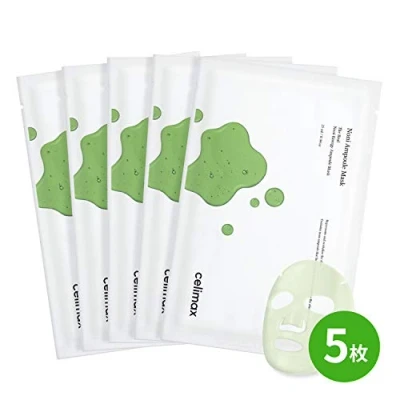 Image of celimax The Real Noni Energy Ampoule Mask with Fruit Extract &amp; Hyaluronic Acid, Hydrating, Moisturizing, Soothing, Wrinkles Fine Lines, 25ml (5EA)