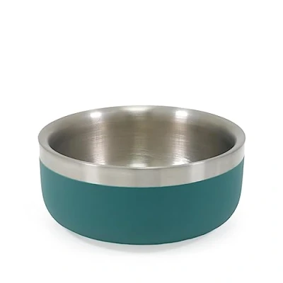 Image of Rosewood Premium Double Wall Stainless Steel Pet Food Bowl 350ml Teal