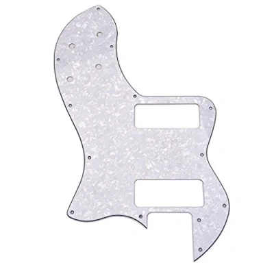 Image of Alnicov Telecaster Thinline Pickguard P90 Modern Player Deluxe Tele White Pearl