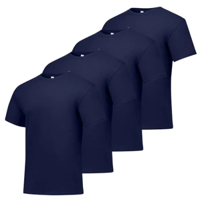 Image of Hanes Men&#039;s ComfortSoft T Shirt (Pack of 4),Navy,Large
