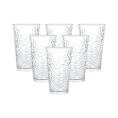 Image of simpa Lucente Hammer Patten Water Dinking Glasses 335ml Set of 6