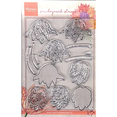 Image of Marianne Design Tiny&#039;s Tulip (Layering) Clear Stamp Set, Synthetic Material, 19.1 x 12.5 0.3 cm