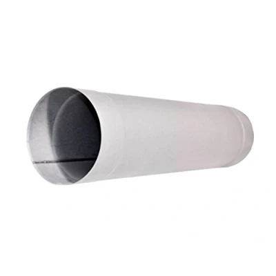 Image of Galvanized Steel Pipe 125mm / Length 0.5 Meter/Galvanised Metal Rigid Chimney Liner Ventilation Ducting Solid Tube DPO02 (Ø 125mm)