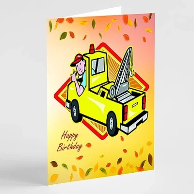 Image of Beebooh cards Man driving pick up truck birthday card