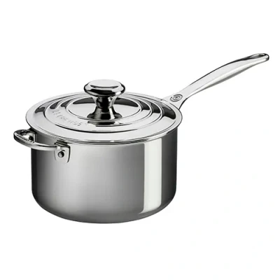 Image of Le Creuset 966009200 20cm Saucepan with Lid Stainless Steel