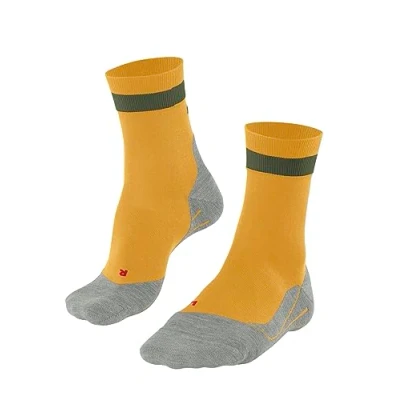Image of FALKE Women&#039;s RU4 Endurance W SO Cotton Anti Blister 1 Pair Running Socks, Yellow (Lemonade 1301), 2.5 3.5