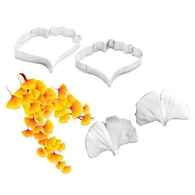 Image of Flower Petal Veiner Silicone Molds Stainless Steel Fondant Cutter Set,Cake Decorating Toosl Cookie Baking Mould,Bakeware Mould Sugarcract Chocolate Gumpaste Cake