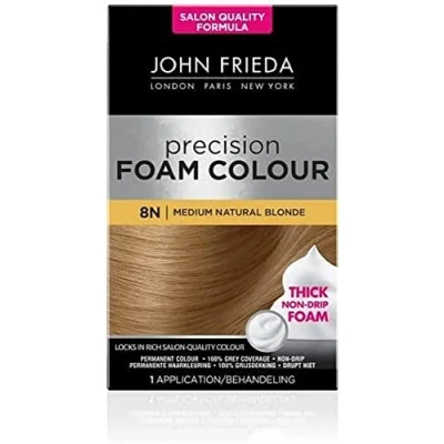 Image of John Frieda Precision Foam Colour Number 8N, Medium Natural Blonde, 1 Count (Pack Of 1)