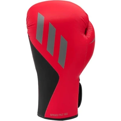 Image of adidas Speed Tilt 150 Boxing Gloves with Innovative TILT® Technology, Red/Black, 12 oz