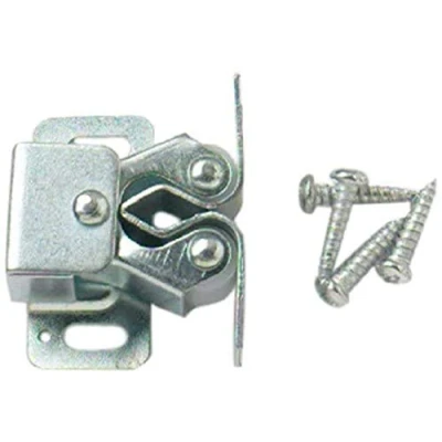 Image of Merriway® BH01670 (5 Pcs) Double Roller Cupboard Cabinet Door Catch BZP Pack of 5 Pieces