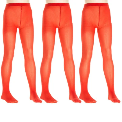 Image of Vignoni Girls Pack 3 Opaque Panties of 40 deniers 1152 girl Red Polyamide Size 2 4Y