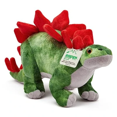 Image of Zappi Co Children&#039;s 100% Recycled Realistic Lifelike Large Plush Toy Soft &amp; Cuddly Stuffed Animal for Boys and Kids (43cm Length) (Stegosaurus)
