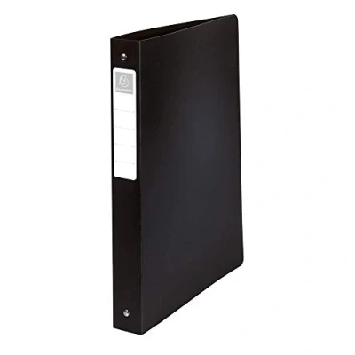 Image of Exacompta Ref. 51391E 1 Rigid binder with OPAK label 4 round rings, diameter 30 mm Spine 40 External dimensions: 32 x 26.8 cm Format to be filed A4 Maxi Colour: black