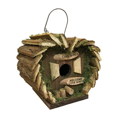Image of Selections Wooden Garden Bird Box House Nest