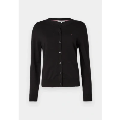 Image of Tommy Hilfiger Stitch Cardi Cardigan, Women&#039;s, Size: XXS, Black