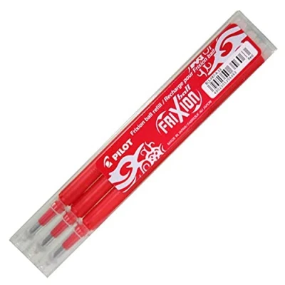Image of Pilot Refills for Frixion Rollerball 0.7 mm 3 count (Pack of 1) Red