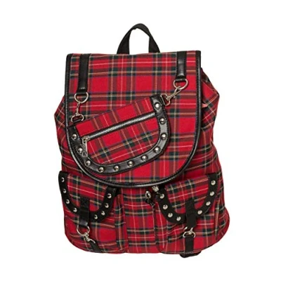 Image of Banned Yamy Punk Nugoth Tartan Gingham Backpack