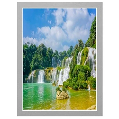 Image of Photo Frames Silver Picture Poster Wood Wall Hanging 50x75cm