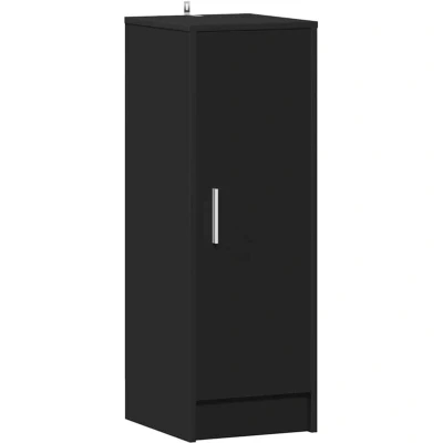 Image of vidaXL Shoe Cabinet Black 32x35x92 cm Engineered Wood