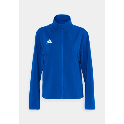 Image of adidas Adizero E Women&#039;s Running Jacket Size M in Blue Lightweight &amp; Breathable