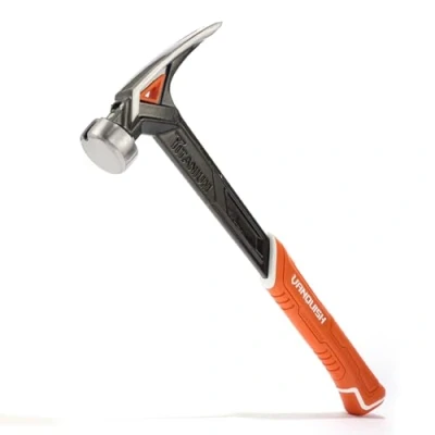 Image of Vanquish 11 Oz Titanium Framing Hammer with Smooth Face One Piece Forged Rip Claw Magnetic Nail Holder and Rubber Grip Handle 0536