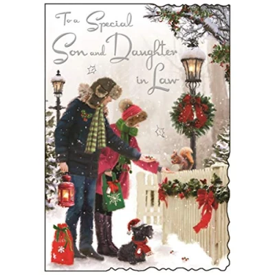 Image of Jonny Javelin Special Son and Daughter in Law at Christmas Card Couple