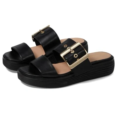 Image of OriginalGrand Platform Slides Leather Women&#039;s Sandals