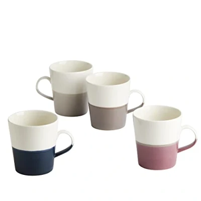 Image of Royal Doulton 40032948 1815 Studio Porcelain Mug Grande Cups Ideal for Hot Drinks, Coffee, Teas, Lattes, &amp; Cappuccinos Better Heat Retention, 560 milliliters, Mixed