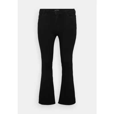 Image of ONLY Carmakoma Carlaola Flared Jeans, Women&#039;s, Size: 14x32, Black