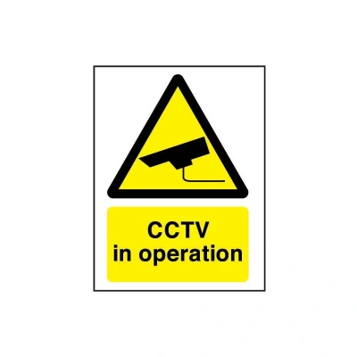 Image of Sitesafe CCTV in Operation Rigid PVC Warning Sign 148 x 210mm