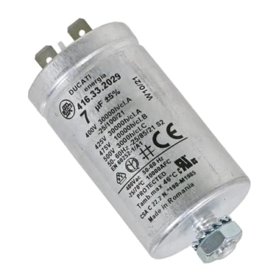 Image of SPARES2GO Capacitor for Proline SLC71 SLC83 TDC7A Tumble Dryer (7UF)