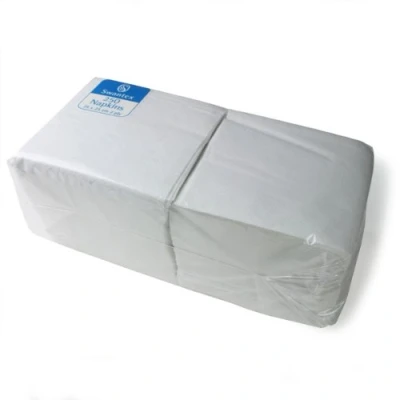Image of Swantex Cocktail Napkins White Pack of 250 25cm 2ply Napkins, Bar Caddy