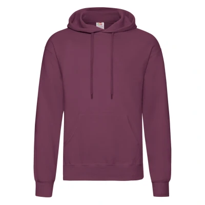 Image of Fruit of the Loom Mens Adults Unisex Classic Hooded Sweatshirt (Burgundy) Size 3XL