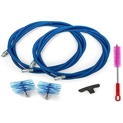 Image of BARETTO Pellet Stove Cleaning Kit 6 Meter Long Extension, Maximum Curve 90 2 Standard Nylon Brushes (1 of 80mm and 1 100mm)