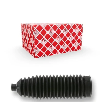 Image of 1J0422831, 1J0422831B Steering Rack Boot FEBI BILSTEIN 21698 Thermoplast Front Axle Left, Right 49,5, 15mm 186mm