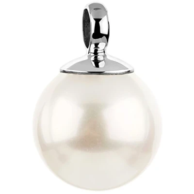 Image of Necklace pendant made of 925 Sterling silver with shell pearl, classic Pearl for women, necklaces or chains, 0512650822, Silver,