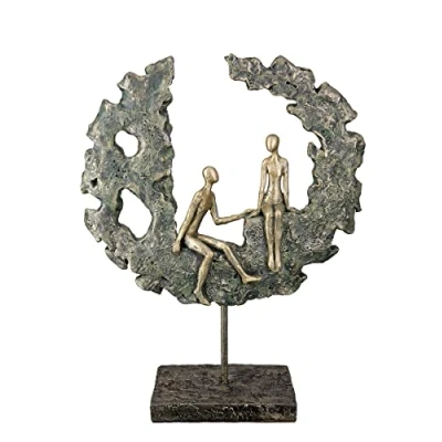 Image of GILDE Decorative Figurine, Resin, Gold, Green, Höhe 31,5 cm