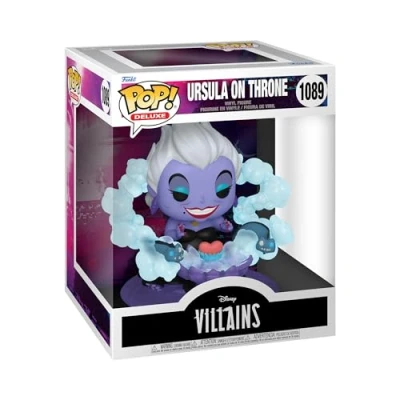 Image of Funko POP! Deluxe: Disney Villains Ursula on Throne Collectable Vinyl Figure Gift Idea Official Merchandise Toys for Kids &amp; Adults Movies Fans Model Collectors and Display
