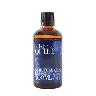 Image of Mystix London Tree of Life Spiritual Pure &amp; Natural Essential Oil Blend 100ml for Diffusers, Aromatherapy Massage Blends Perfect as a Gift Vegan, GMO Free