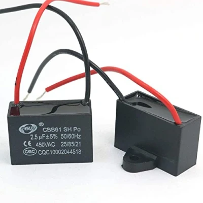 Image of Fasizi 2Pcs CBB61 2.5uF 450V AC 50/60Hz Air Conditioner Fan Motor Running Capacitor