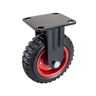 Image of PowerTec 17052 Fixed Heavy Duty Industrial Caster, 6 1/4 Inch, Black